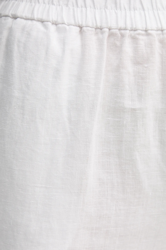 Sisley pantaloni din in alb 4AGHLF03U