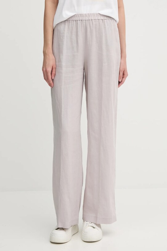 Льняные брюки Sisley серый 4AGHLF03U