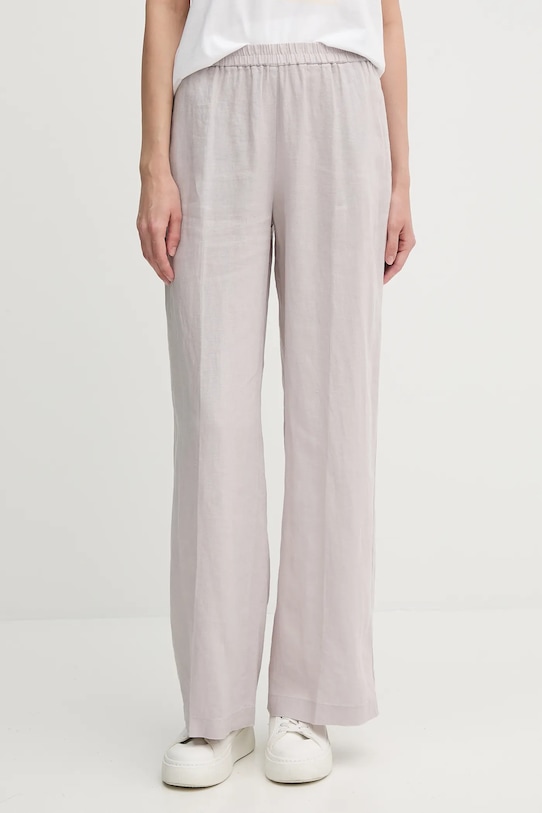 Sisley pantaloni din in gri 4AGHLF03U