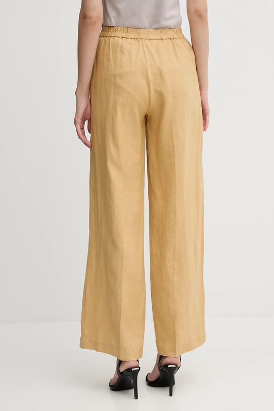 Îmbrăcăminte Sisley pantaloni din in 4AGHLF03U verde