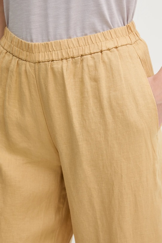 Sisley pantaloni din in verde 4AGHLF03U