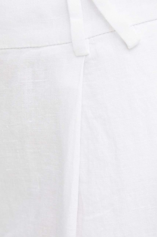 Дрехи Ленен панталон Sisley 4AGHLF04Y бял