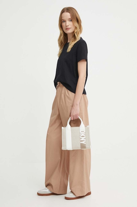 Bavlněné kalhoty Sisley 4GDELF050 béžová SS24