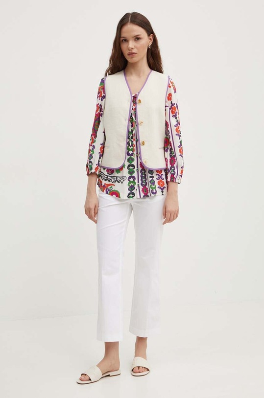 Sisley spodnie 4IULLF02Y biały SS24