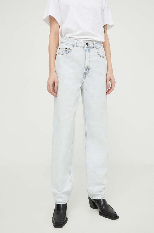 American Vintage jeansy 5 POCHES LE DROIT LONG TAILLE JOY11KE24 niebieski SS24