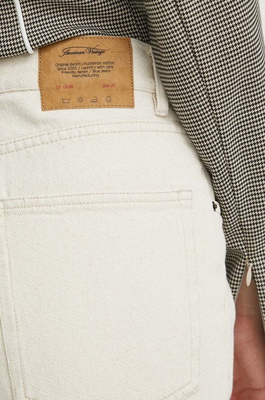 American Vintage jeansy 5 POCHES beżowy TINE195E24