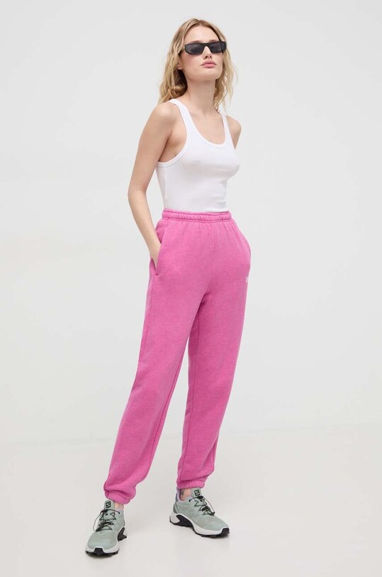 American Vintage spodnie dresowe JOGGING DOV05AE24 różowy SS24