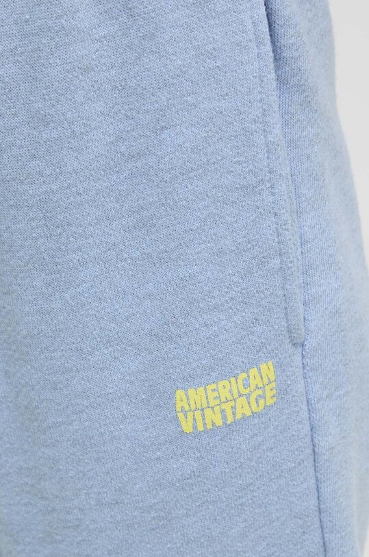 American Vintage spodnie dresowe JOGGING niebieski DOV05AE24