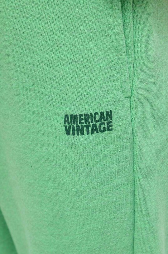 American Vintage pantaloni de trening verde DOV05AE24