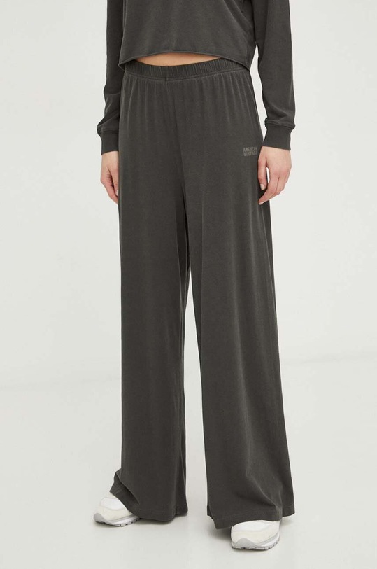 American Vintage pantaloni de trening tricotaj gri PYM05AE24