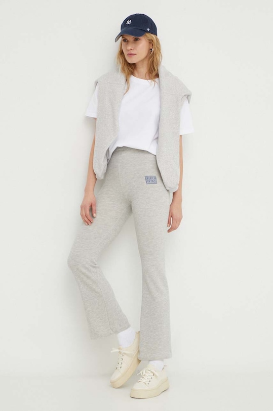 Παντελόνι φόρμας American Vintage JOGGING ZOF05AE24 γκρί SS24