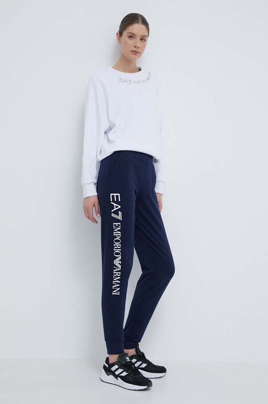 EA7 Emporio Armani spodnie dresowe TJTXZ.8NTP85.1554 granatowy SS24