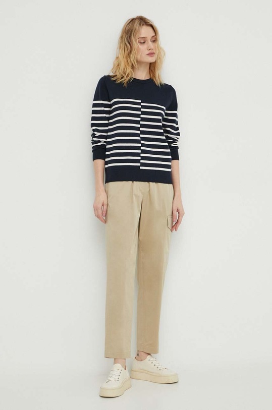 Kalhoty Marc O'Polo high béžová 402023110303