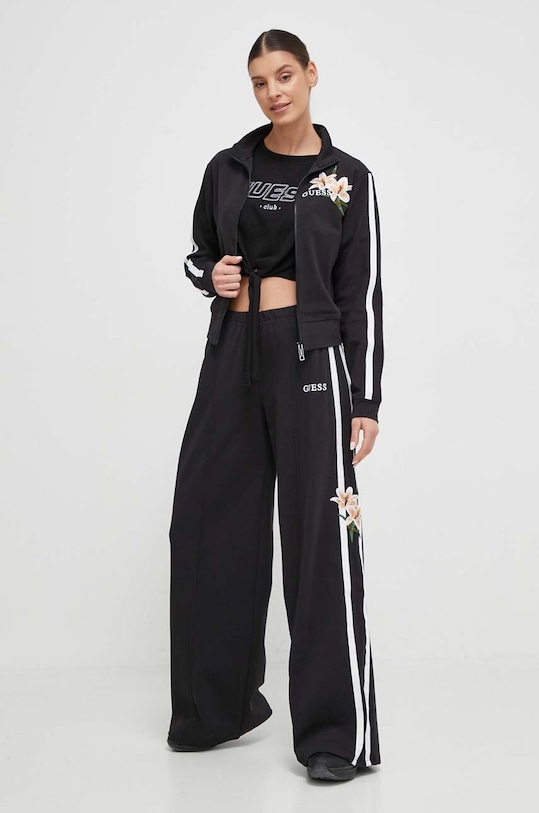 Guess spodnie dresowe ZOEY V4GB03.KC5R0 czarny SS24