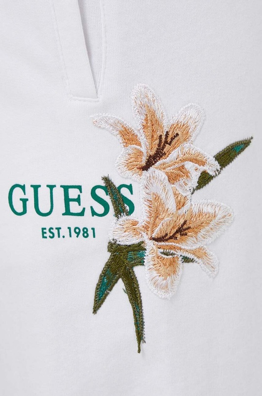Guess spodnie dresowe bawełniane ZOEY biały V4GB04.KC6V1
