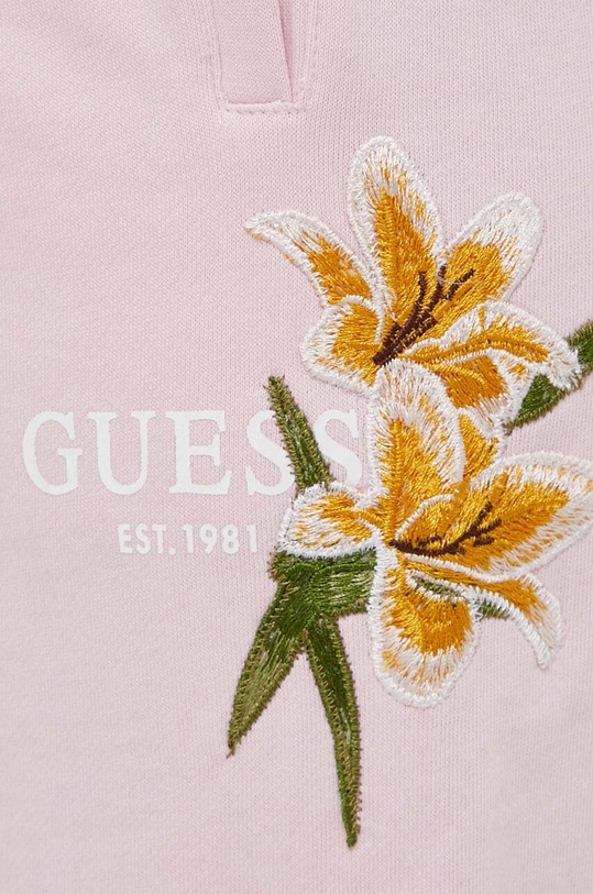 Guess pantaloni de trening din bumbac roz V4GB04.KC6V1