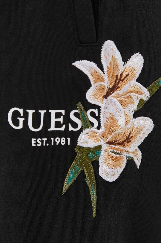 Guess spodnie dresowe bawełniane ZOEY czarny V4GB04.KC6V1