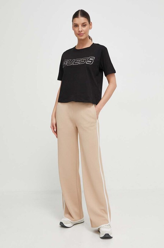 Guess pantaloni de trening V4GB02.KBFB2 maro SS25