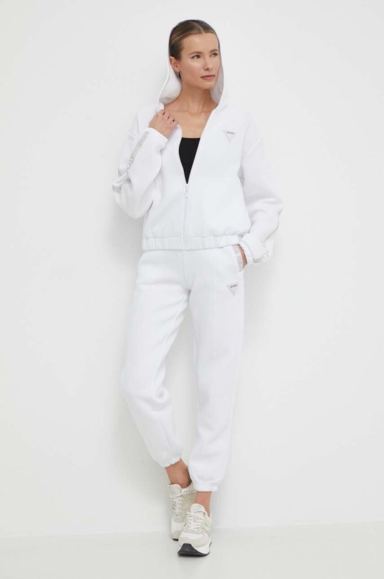 Guess spodnie dresowe KIARA V4GB14.FL04P biały SS24