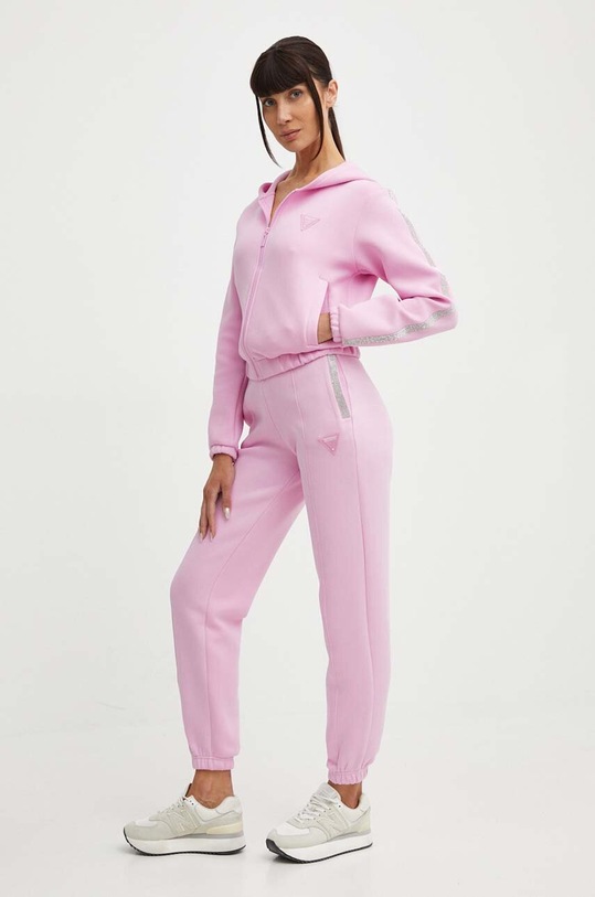 Guess pantaloni de trening KIARA V4GB14.FL04P roz SS24