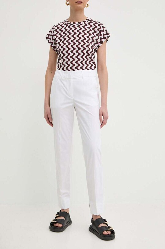 Marella pantaloni low alb 2413131032200