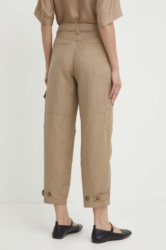 Ruházat Marella nadrág vászonkeverékből 2413131045200 bézs