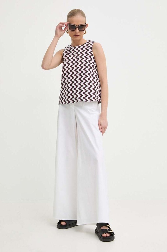 Παντελόνι Marella 2413131092200 λευκό SS24