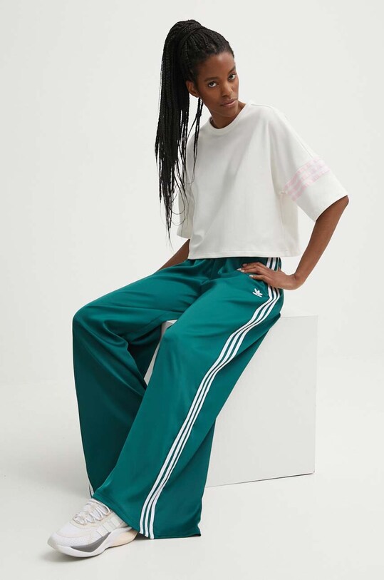 Παντελόνι φόρμας adidas Originals απλικέ πράσινο IP2960
