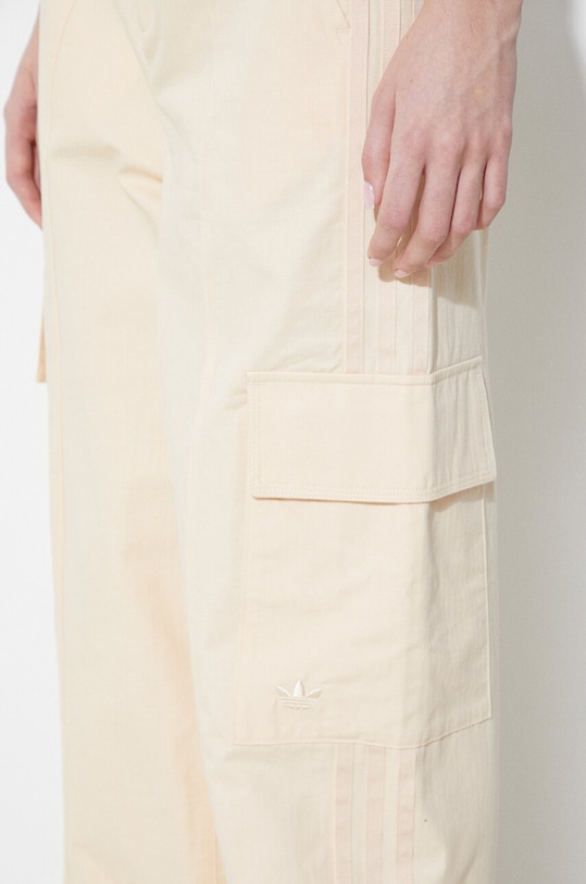 adidas Originals spodnie bawełniane IU2695 beżowy