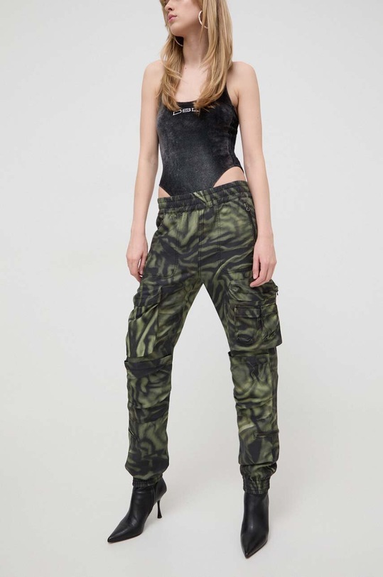 Diesel pantaloni alta verde A12216.0WGAL