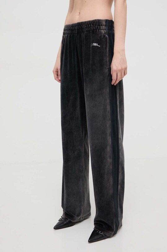 Diesel pantaloni de trening din velur A12509.0AKAJ negru SS24