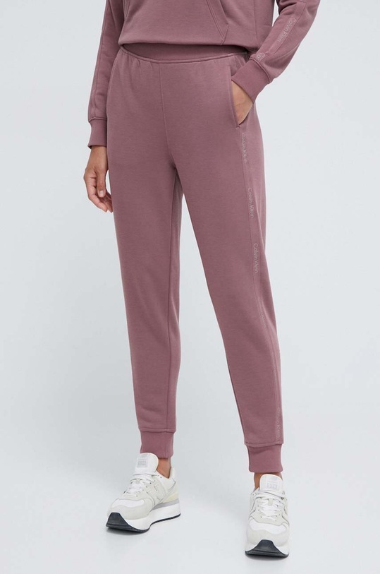 Tepláky Calvin Klein Performance pletenina ružová 00GWS4P656