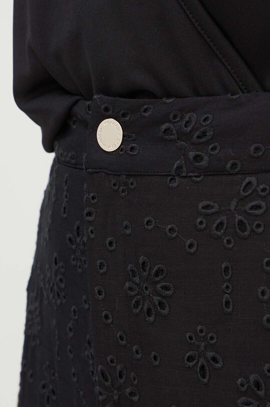 Morgan pantaloni din amestec de in PBROD negru PBROD.NOIR