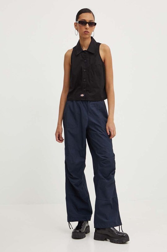 Dickies spodnie bawełniane FISHERSVILLE PANT W DK0A4YV4 granatowy SS24
