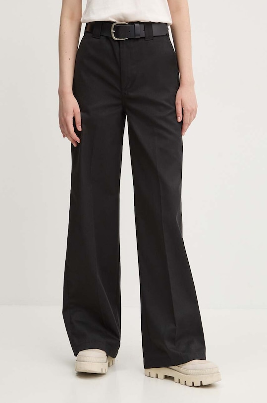 Nohavice Dickies WIDE LEG WORK PANT W látka čierna DK0A4YSE