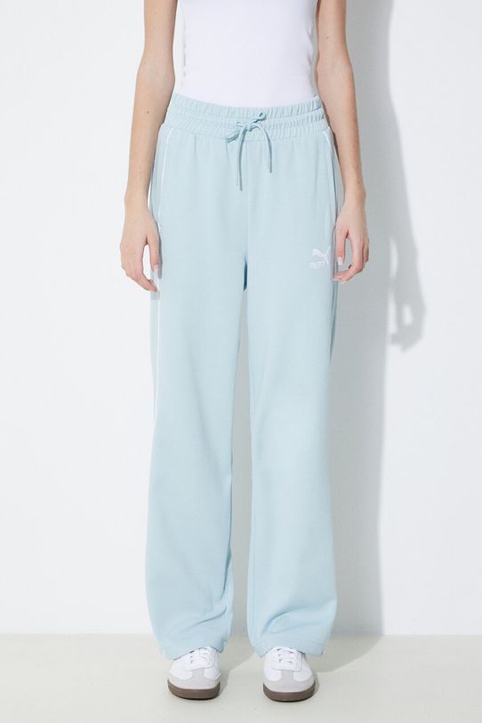 Puma joggers T7 High Waist Pant plain blue 624212