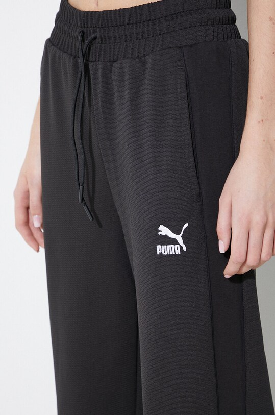 Donji dio trenirke Puma T7 High Waist Pant 624212 crna