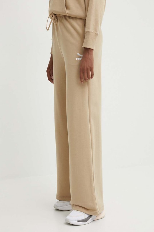 Puma spodnie dresowe bawełniane BETTER CLASSIC bawełna beżowy 624235