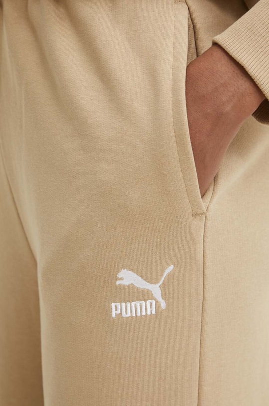 Puma spodnie dresowe bawełniane BETTER CLASSIC beżowy 624235