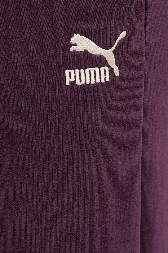 Puma spodnie dresowe bawełniane BETTER CLASSIC fioletowy 624235