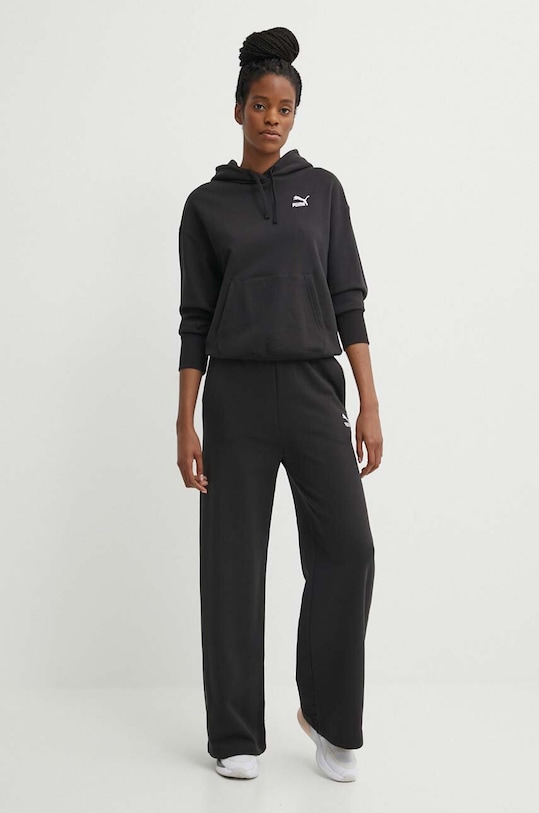 Βαμβακερό παντελόνι Puma BETTER CLASSIC 624235 μαύρο SS24