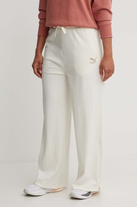 Παντελόνι φόρμας Puma πλεκτό ύφασμα μπεζ 624268
