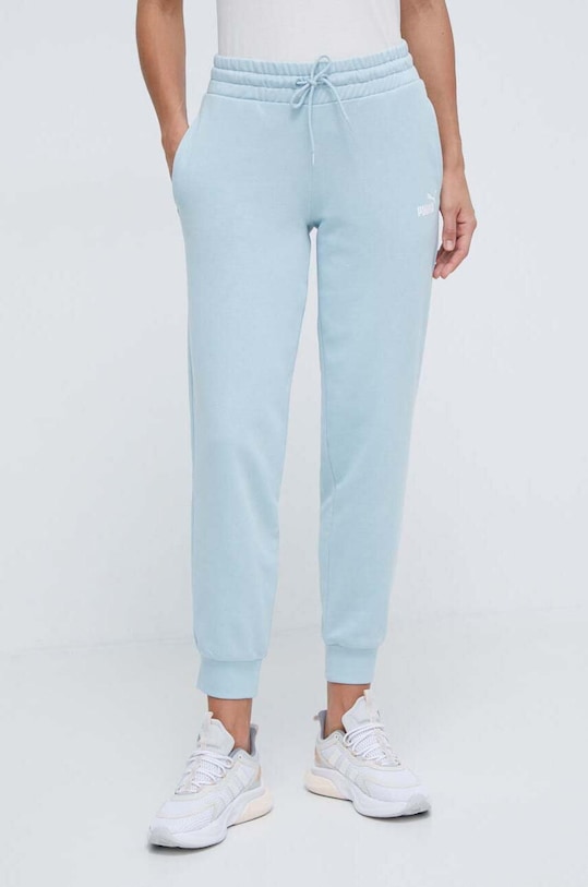 Puma pantaloni de trening tricotaj albastru 678744