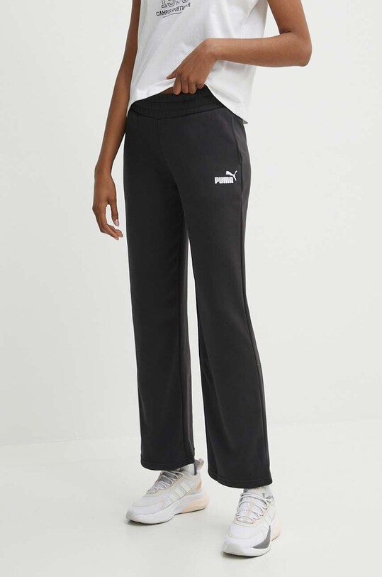 Puma pantaloni de trening tricotaj negru 678745