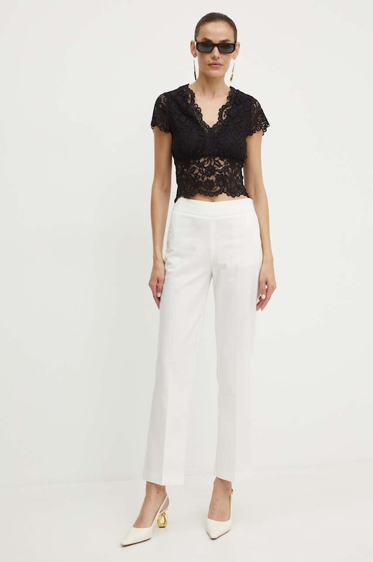 Παντελόνι Morgan PKIKA.F PKIKA.F PKIKA.F.OFF.WHITE λευκό SS24