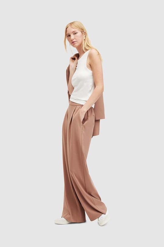 AllSaints spodnie ALEIDA brązowy WT519Z