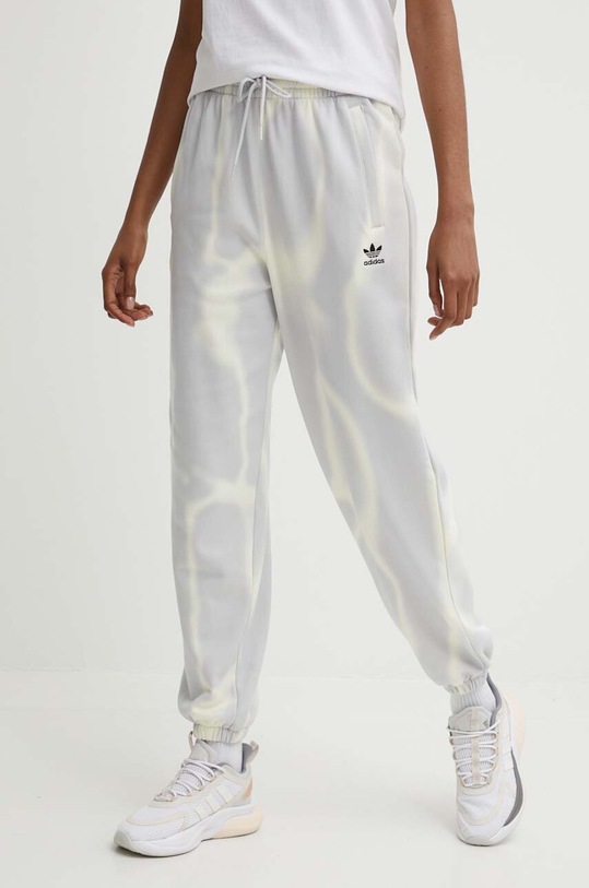 Хлопковые спортивные штаны adidas Originals хлопок серый IU2483