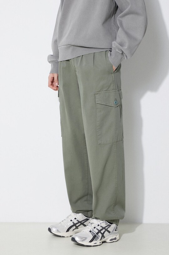 Памучен панталон Carhartt WIP Collins Pant зелен I029789.1YFGD