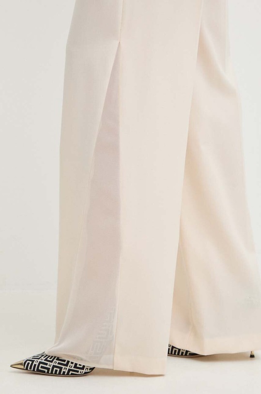 Μάλλινο παντελόνι Elisabetta Franchi μπεζ PA03742E2