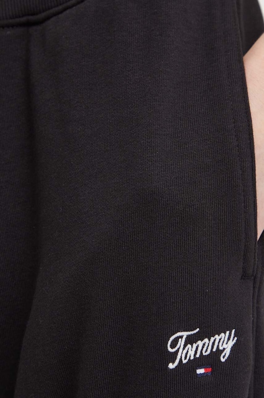 Бавовняні спортивні штани Tommy Jeans чорний DW0DW17771
